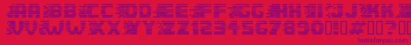 Speedster Font – Purple Fonts on Red Background