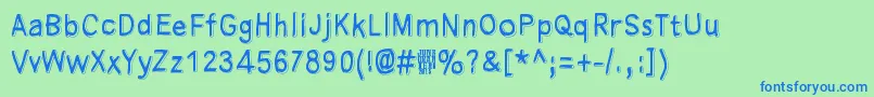 Manamansalo Font – Blue Fonts on Green Background