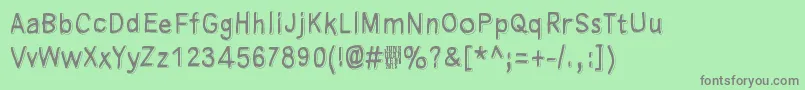 Manamansalo Font – Gray Fonts on Green Background