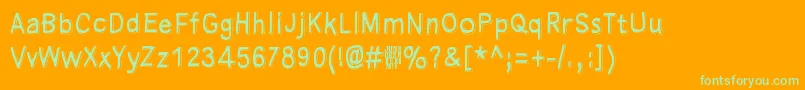 Manamansalo Font – Green Fonts on Orange Background