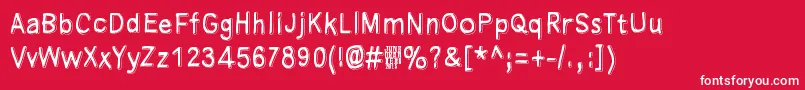 Manamansalo Font – White Fonts on Red Background