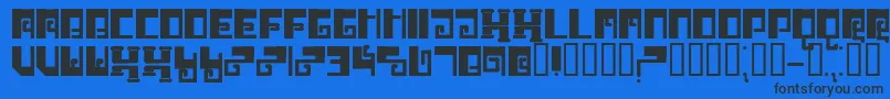 Brrr Font – Black Fonts on Blue Background