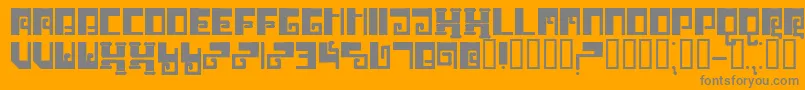Brrr-fontti – harmaat kirjasimet oranssilla taustalla