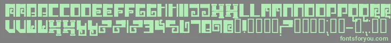 Brrr Font – Green Fonts on Gray Background