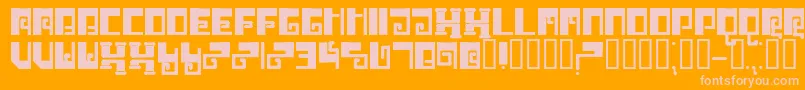 Шрифт Brrr – розовые шрифты на оранжевом фоне