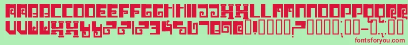Brrr Font – Red Fonts on Green Background