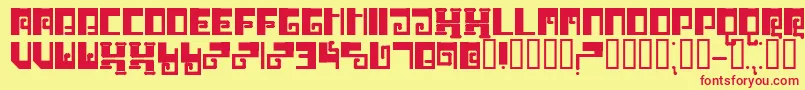 Brrr Font – Red Fonts on Yellow Background