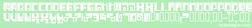 Шрифт Brrr – белые шрифты на зелёном фоне