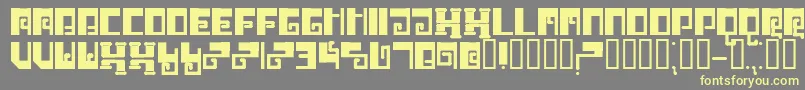 Brrr Font – Yellow Fonts on Gray Background