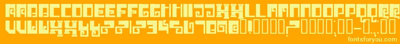 Brrr Font – Yellow Fonts on Orange Background