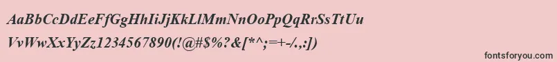 AngsanaNewBoldItalic Font – Black Fonts on Pink Background
