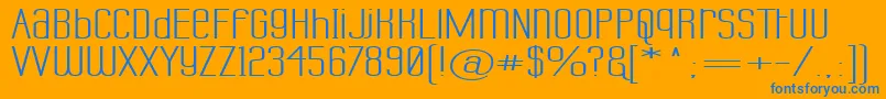LabtopUnicaseSuperwide Font – Blue Fonts on Orange Background