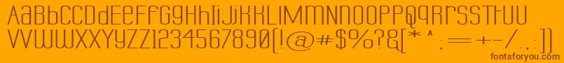 LabtopUnicaseSuperwide Font – Brown Fonts on Orange Background