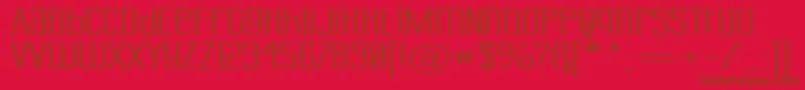 LabtopUnicaseSuperwide Font – Brown Fonts on Red Background