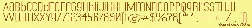 LabtopUnicaseSuperwide Font – Brown Fonts on Yellow Background