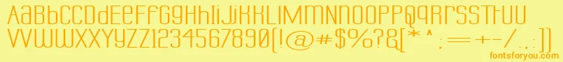 LabtopUnicaseSuperwide Font – Orange Fonts on Yellow Background