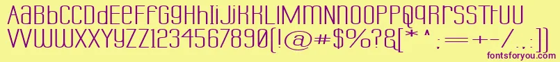 LabtopUnicaseSuperwide Font – Purple Fonts on Yellow Background