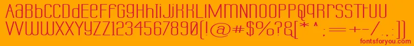 LabtopUnicaseSuperwide Font – Red Fonts on Orange Background