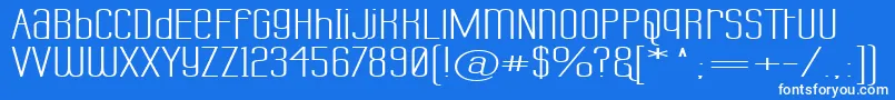 フォントLabtopUnicaseSuperwide – 青い背景に白い文字