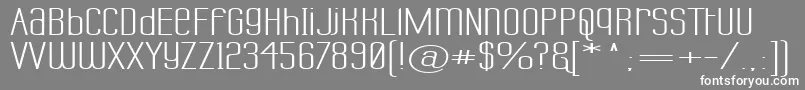 LabtopUnicaseSuperwide-Schriftart – Weiße Schriften auf grauem Hintergrund