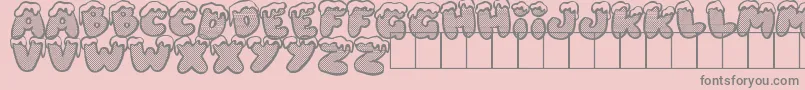 フォントXmasDad – ピンクの背景に灰色の文字