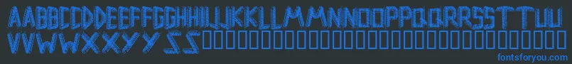 Czcionka Remsporen – niebieskie czcionki na czarnym tle