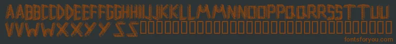 Saiba mais sobre a fonte Remsporen Fonte Remsporen – fontes marrons em um fundo preto