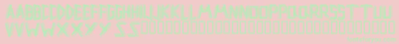 Remsporen-Schriftart – Grüne Schriften auf rosa Hintergrund