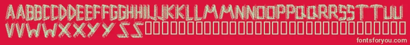 Remsporen Font – Green Fonts on Red Background