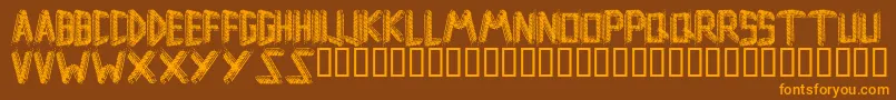 Lisätietoja Remsporen-fontista Remsporen-fontti – oranssit fontit ruskealla taustalla