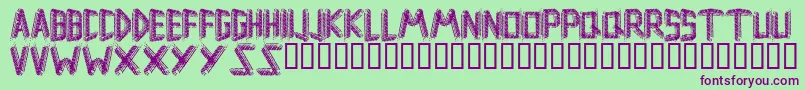 Remsporen Font – Purple Fonts on Green Background