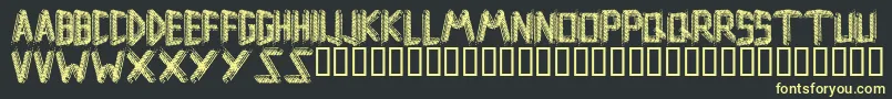 Remsporen Font – Yellow Fonts on Black Background