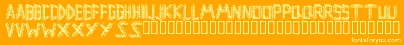Fonte Remsporen – fontes amarelas em um fundo laranja