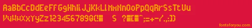 Belfast Font – Orange Fonts on Red Background