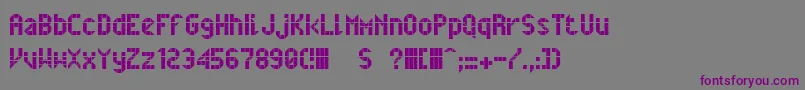 Belfast Font – Purple Fonts on Gray Background