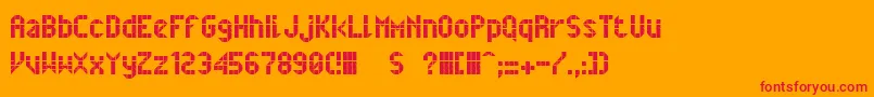 Belfast Font – Red Fonts on Orange Background
