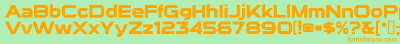 SuiGenerisBold Font – Orange Fonts on Green Background