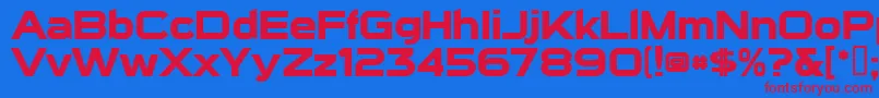SuiGenerisBold Font – Red Fonts on Blue Background