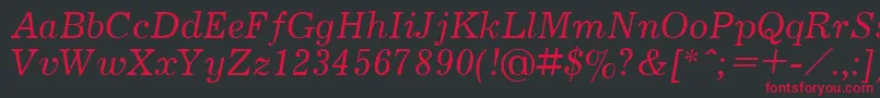 JournalItalic.001.001 Font – Red Fonts on Black Background