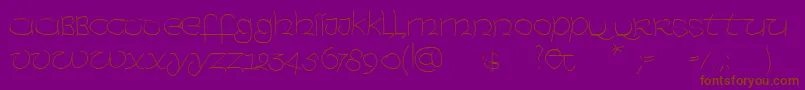 UncialexpressLight Font – Brown Fonts on Purple Background