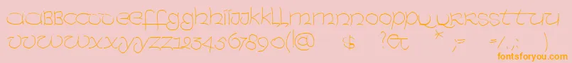 UncialexpressLight Font – Orange Fonts on Pink Background