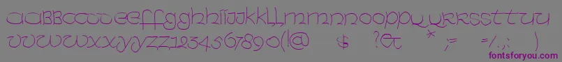 UncialexpressLight Font – Purple Fonts on Gray Background