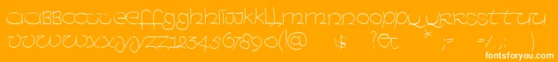 UncialexpressLight Font – White Fonts on Orange Background