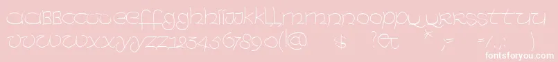 UncialexpressLight Font – White Fonts on Pink Background