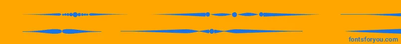 Czcionka Sldividersregular – niebieskie czcionki na pomarańczowym tle