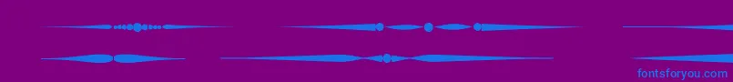 Fonte Sldividersregular – fontes azuis em um fundo violeta