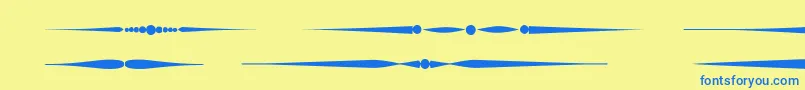 Czcionka Sldividersregular – niebieskie czcionki na żółtym tle