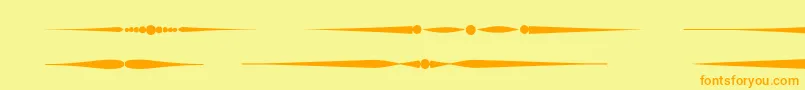 Fonte Sldividersregular – fontes laranjas em um fundo amarelo