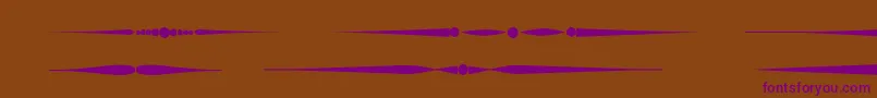 フォントSldividersregular – 紫色のフォント、茶色の背景
