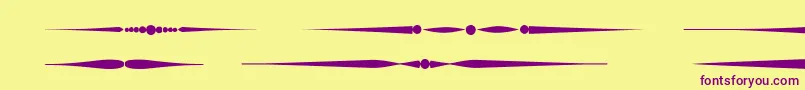 Czcionka Sldividersregular – fioletowe czcionki na żółtym tle